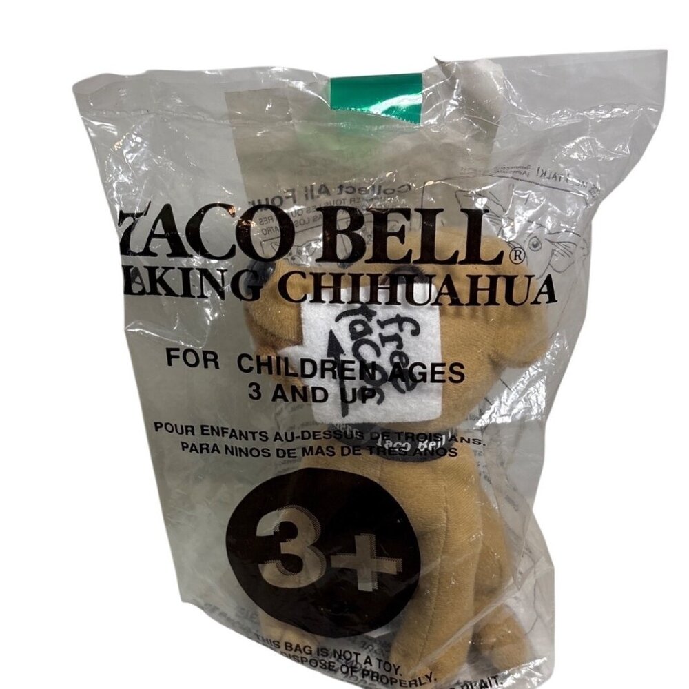 Taco Bell Talking Chihuahua Plush Toy In Original Packaging & Receipt Free Tacos
